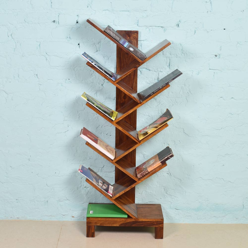 Bookshelf with zigzags