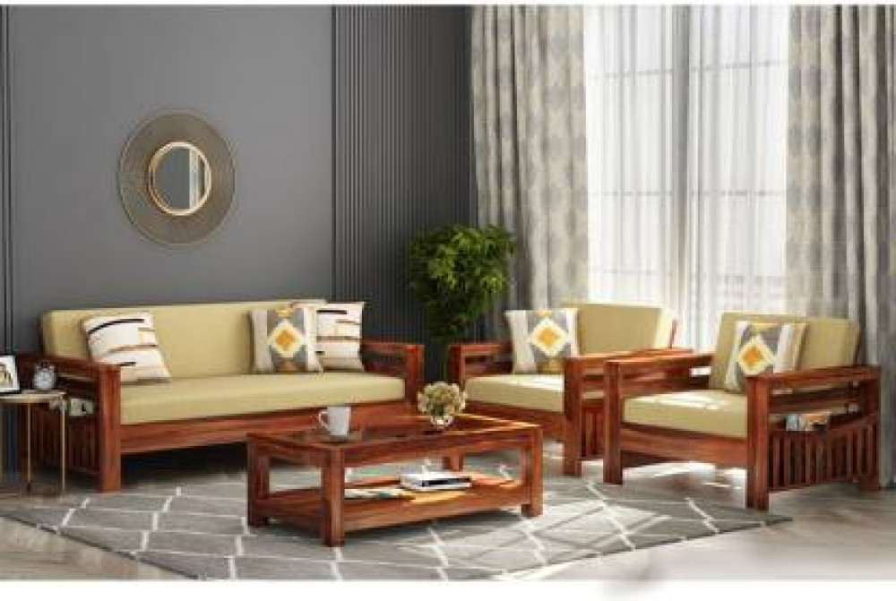 Solid Sheesham Sofa Set Made With