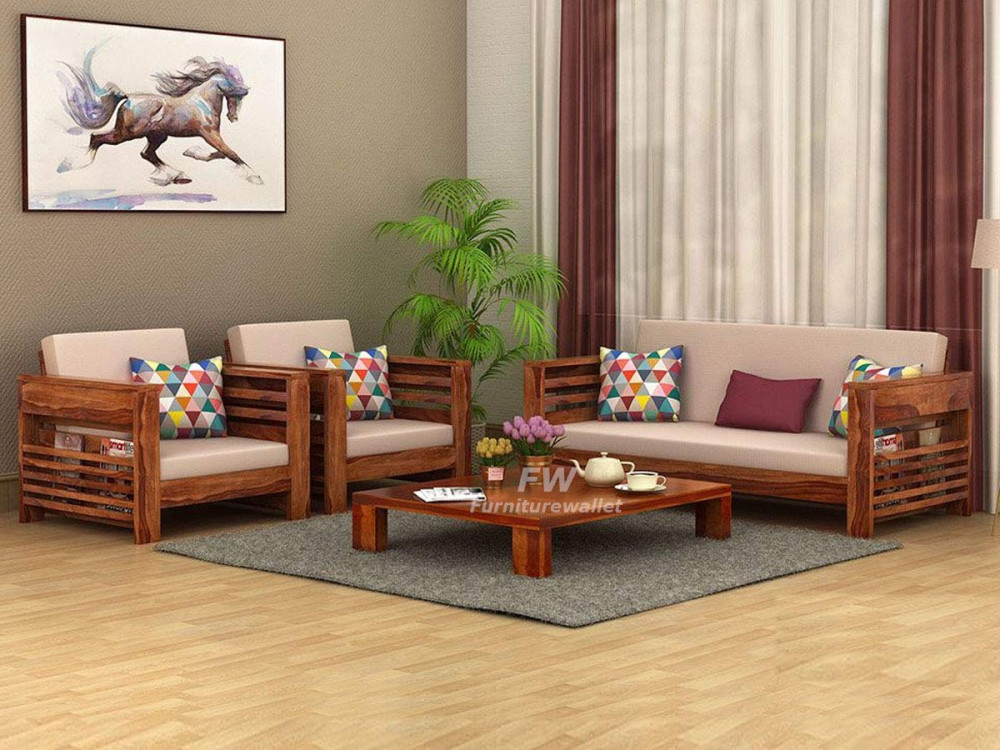 Solid Sheesham Sofa Set Made With