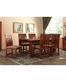Sheesham Wood 6 Seater Dining Set with 4 Chair with Banch for Dining Room  With Honey Finish