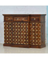 Wooden Bar Cabinet with Brass Design