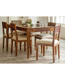 Sheesham Wood 6 Seater Dining Set with Chair for Dining Room Natural Color