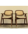 Adira Teak Wood Arm Chair with Cane - Set of 2 