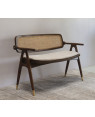 Advait Teak Wood Bench with Cushion Seating 