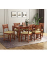 Cambrey 6 Seater Cushioned Dining Table Set 