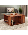 Lynet Sheesham Wood Coffee Table with Center Storage 