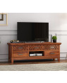 Allan Sheesham Wood Tv Unit with Five Pull Out Drawers 