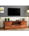 Florian Sheesham Wood Tv Unit with Five Pull Out Drawers 