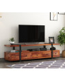 Solari Sheesham Wood Tv Unit with Five Pull Out Drawers 