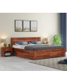 Denzel Sheesham Wood Bed With Drawer Storage 