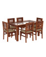Janet Cushioned 6 Seater Dining Table Set 