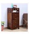 Solid Wood Chest of Drawers for Living Room | Sideboard with Bookcase