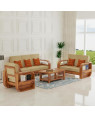 Wooden Sofa Set | 6 Seater Sofa Set for Living Room | Wooden Five Seater Sofa