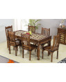 Solid Wood Brass Dining Set A