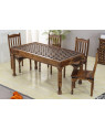 Solid Wood Brass Dining Set C