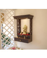 Sheesham Wood Wall Mounted Home Temple With Storage