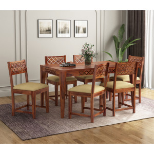 Cambrey 6 Seater Cushioned Dining Table Set 