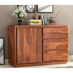 Hazeline 3-Drawer Wooden Chest Of Drawers 