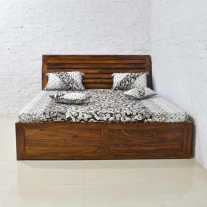 Lucas Wood Denzel Bed with Storage