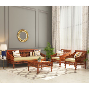 Alanis Wooden Sofa Set 