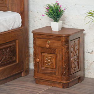 Anthony Czar Carving Bedside Table