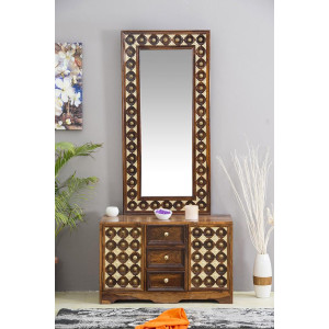 Solid Wood Brass Dressing Table D