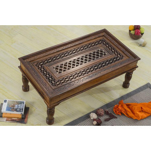 Solid Wood Brass Coffee Table B