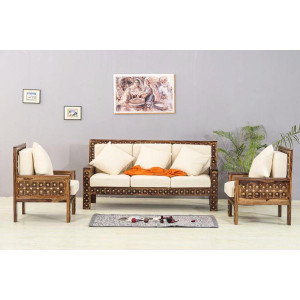 Solid Wood Brass Royal Sofa set