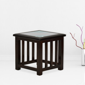 Wooden Glass Peg Table
