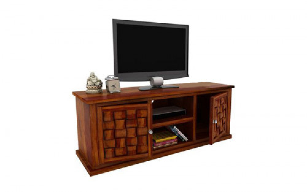 Buy Sheesham Wood Niwar Patti TV Stand Made with solid ...
